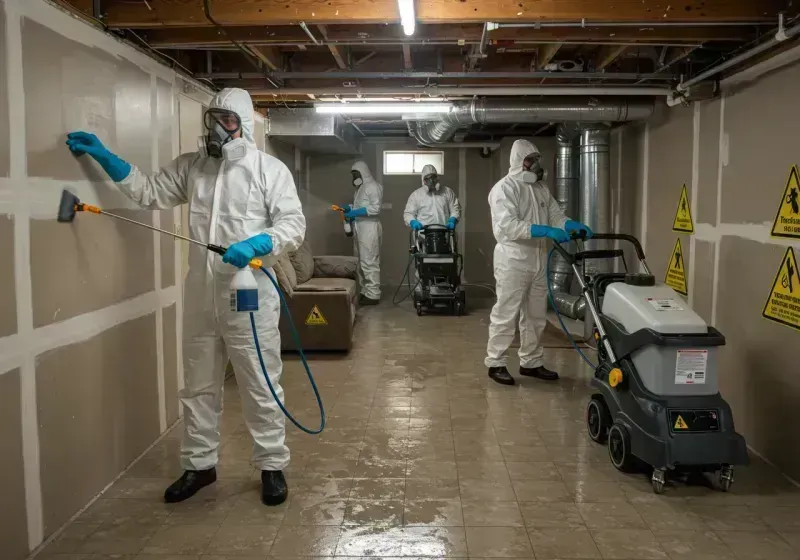 Basement Moisture Removal and Structural Drying process in Upton County, TX